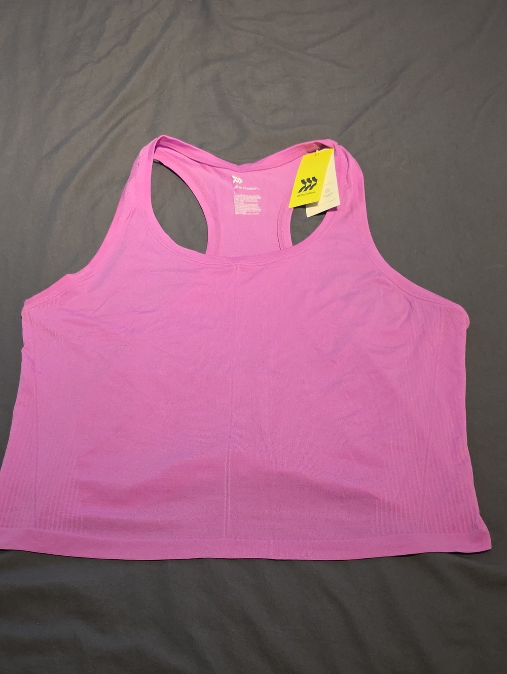 All in Motion Pink Racerback Tank Top NWT